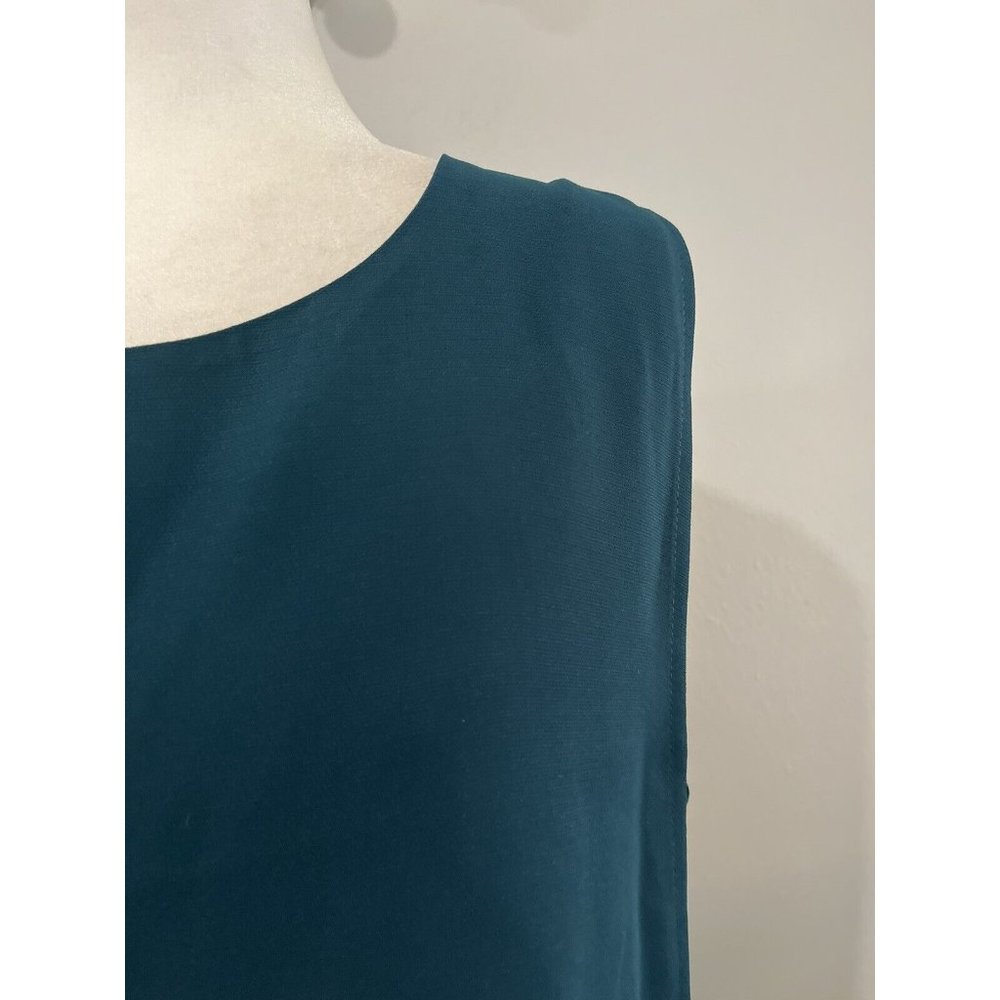 City Chic Teal Jade Sleeveless Layered Blouse Size 18 - Picture 3 of 10